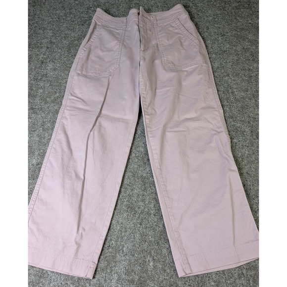 GAP Pants - GAP Girlfriend Khakis Lavender Chinos Women's 6 Wide Leg Crop Pants EUC